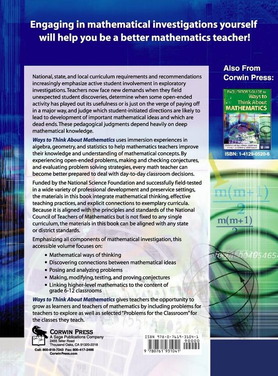 Produktbild: Ways to Think About Mathematics