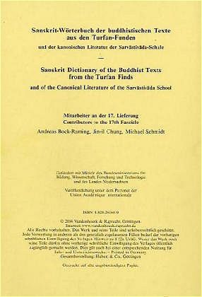 Produktbild: Sanskrit-W&ouml;rterbuch der buddhistischen Texte aus den Turfan-Funden. Lieferung 17