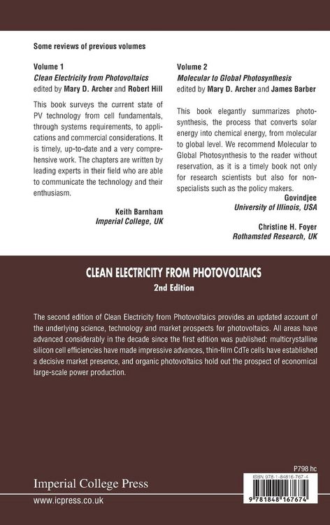 Produktbild: Clean Elec from Photovoltaics, 2 Ed