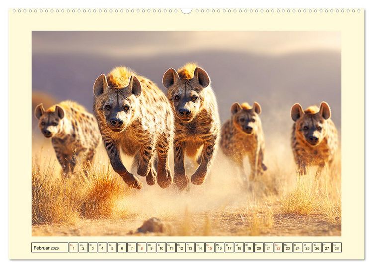 Produktbild: Afrikas Hy&auml;nen. Die kichernden Schatten der Savanne (Wandkalender 2026 DIN A2 quer), CALVENDO Monatskalender