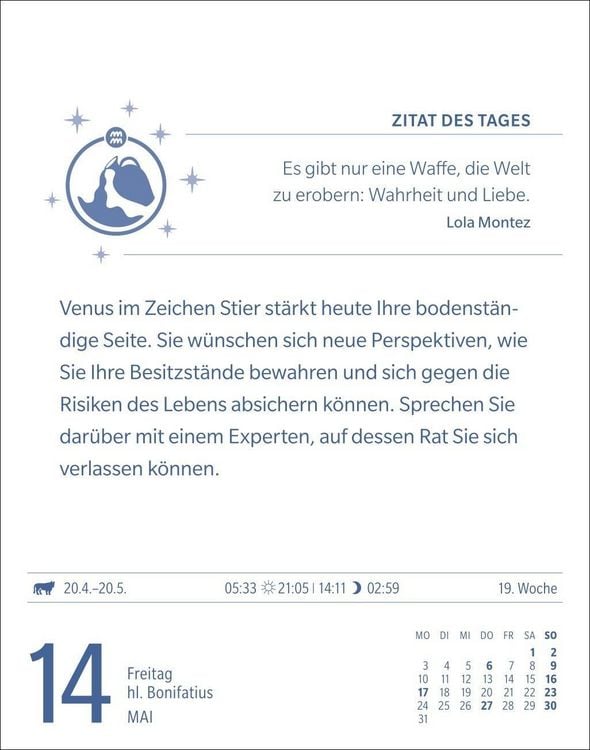Produktbild: Wassermann Sternzeichenkalender 2027 - Tagesabrei&szlig;kalender - Ihr Horoskop f&uuml;r jeden Tag