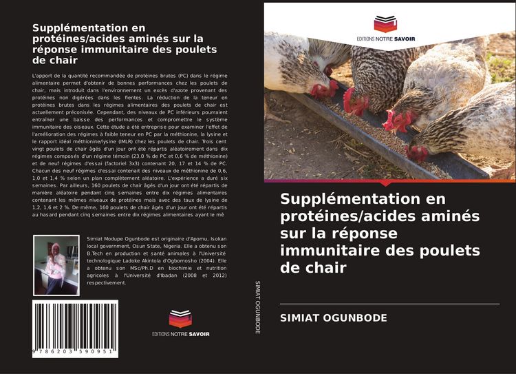 Produktbild: Suppl&eacute;mentation en prot&eacute;ines/acides amin&eacute;s sur la r&eacute;ponse immunitaire des poulets de chair
