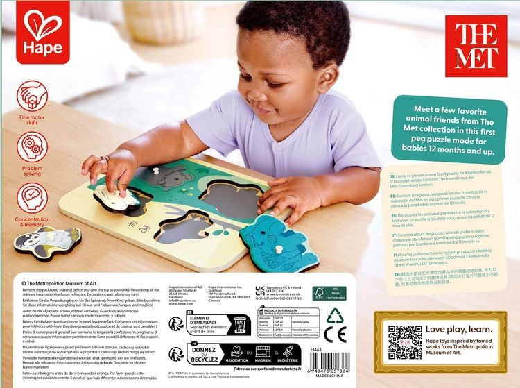 Produktbild: The Met: Steckpuzzle "Tierfreunde" - 4 Teile