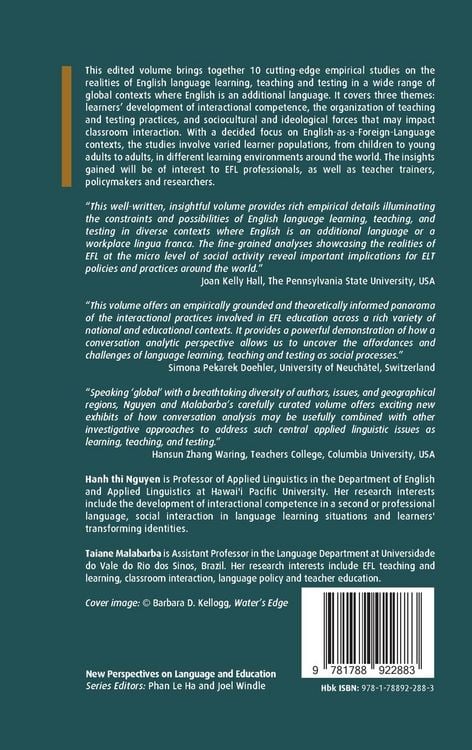 Produktbild: Conversation Analytic Perspectives on English Language Learning, Teaching and Testing in Global Contexts