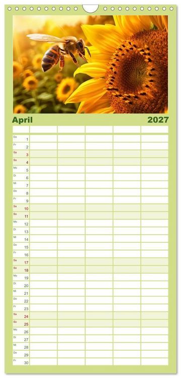 Produktbild: Familienplaner 2027 - Wilde Nachbarn - Tierisches Treiben im Gartenparadies! mit 5 Spalten (Wandkalender, 21 x 45 cm) CALVENDO