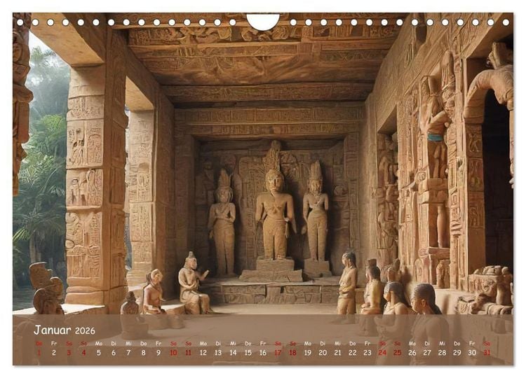 Produktbild: Faszination Maya: Einblicke in eine versunkene Welt (Wandkalender 2026 DIN A4 quer), CALVENDO Monatskalender