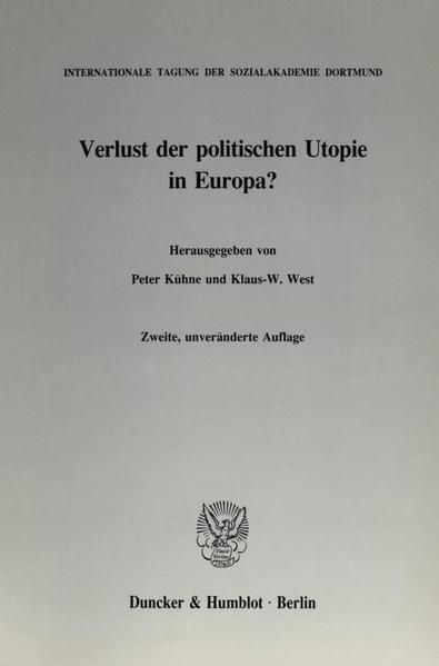 Produktbild: Verlust der politischen Utopie in Europa?