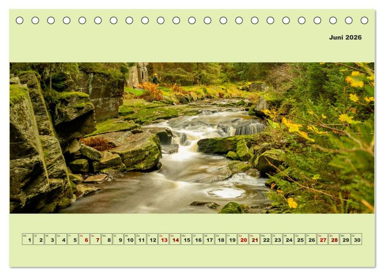 Produktbild: Die schwarze Pockau im Herbstgewand (Tischkalender 2026 DIN A5 quer), CALVENDO Monatskalender