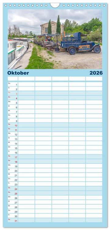 Produktbild: Familienplaner 2026 - Der K&ouml;nigliche Kanal. Die Wasserstra&szlig;e im Languedoc mit 5 Spalten (Wandkalender, 21 x 45 cm) CALVENDO