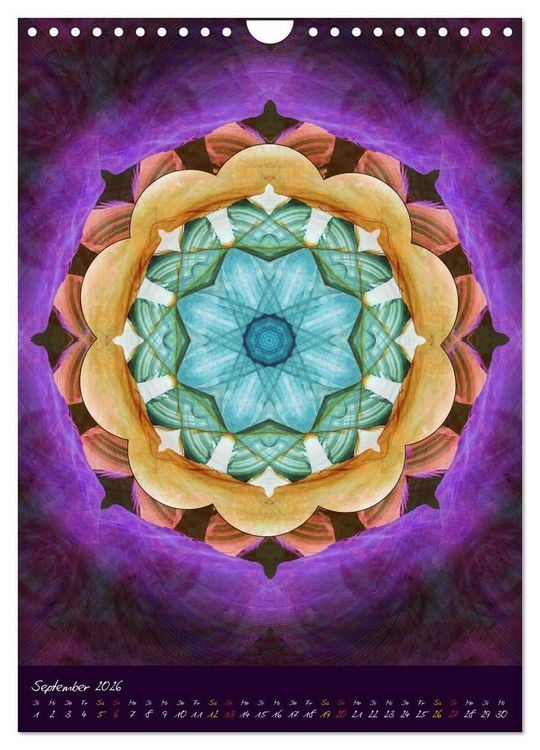 Produktbild: MANDALAS der Natur (Wandkalender 2026 DIN A4 hoch), CALVENDO Monatskalender