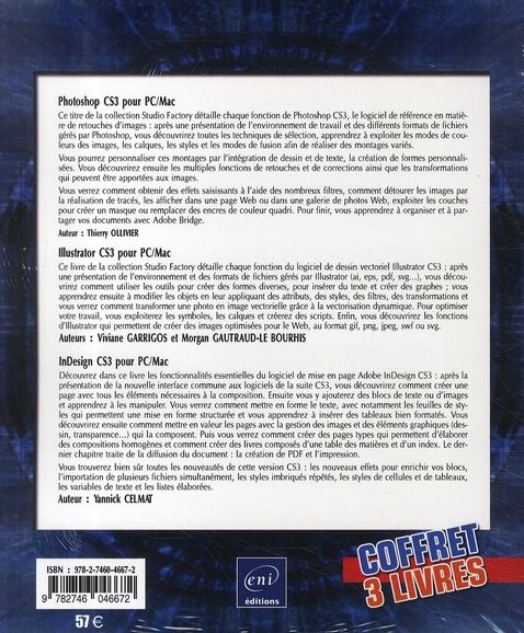 Produktbild: Photoshop, Illustrator et InDesign CS3 (coffret 3 livres)