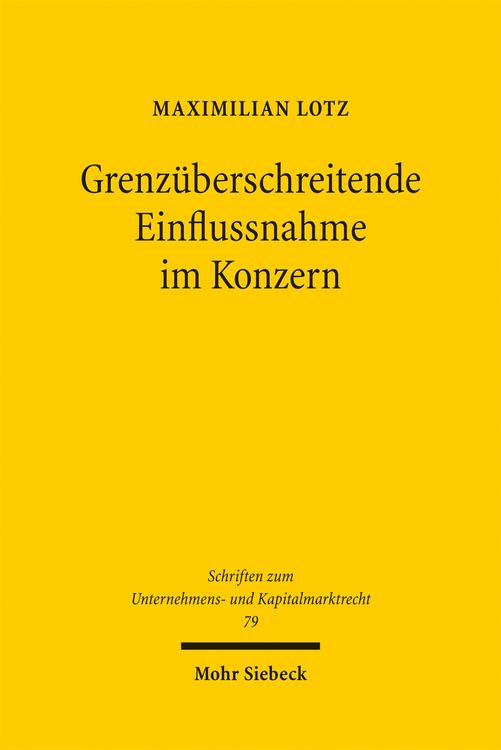 Produktbild: Grenz&uuml;berschreitende Einflussnahme im Konzern
