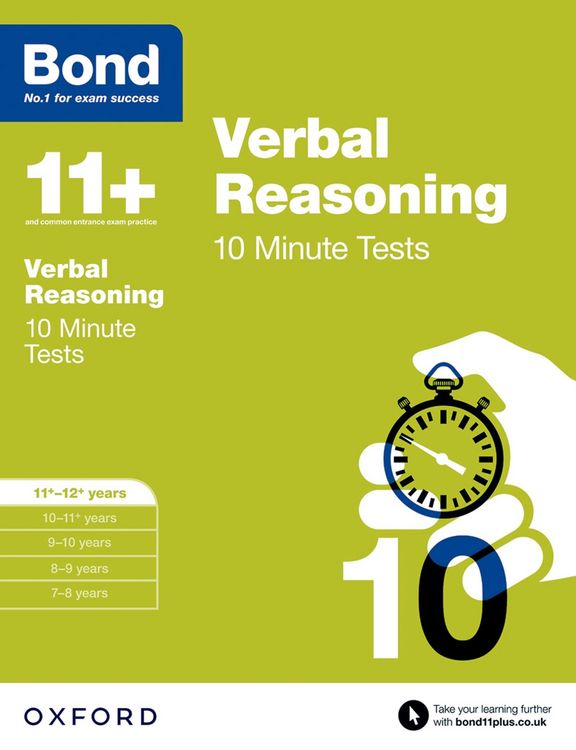Produktbild: Bond 11+ Verbal Reasoning 10 Minute Tests for Age 11-12+ | For the 11+, 13+, and other school entrance ex
