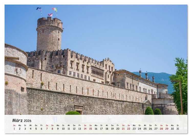 Produktbild: Trient - Hauptstadt des Trentino (Tischkalender 2026 DIN A5 quer), CALVENDO Monatskalender