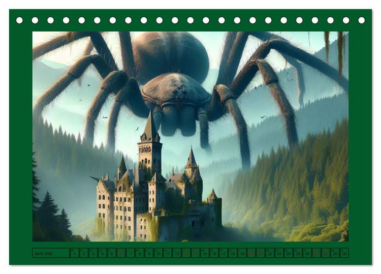 Produktbild: Im Reich der Riesenspinnen (Tischkalender 2026 DIN A5 quer), CALVENDO Monatskalender