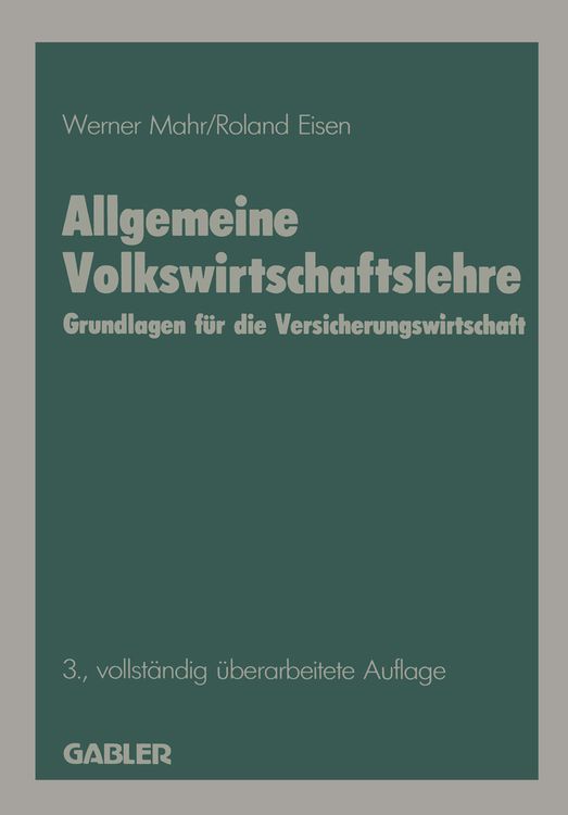 Produktbild: Allgemeine Volkswirtschaftslehre