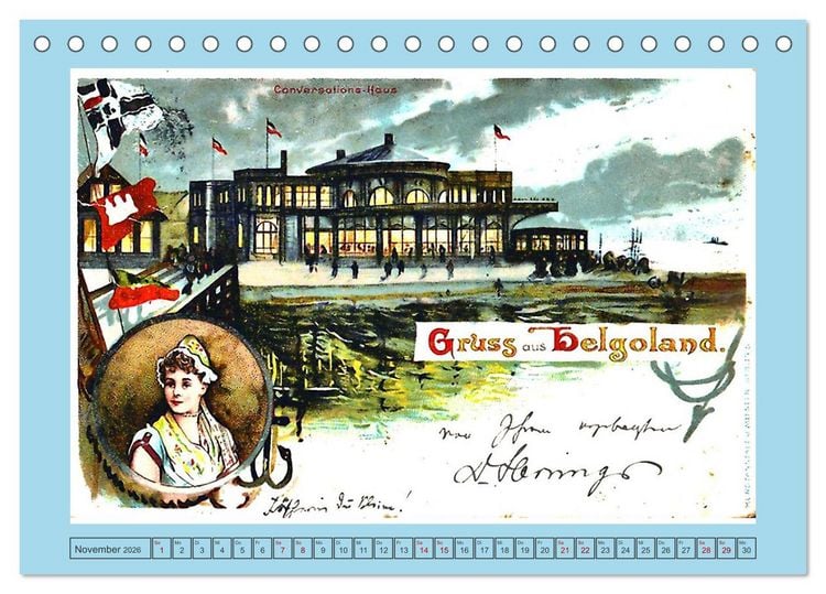 Produktbild: Gru&szlig; aus Helgoland (Tischkalender 2026 DIN A5 quer), CALVENDO Monatskalender