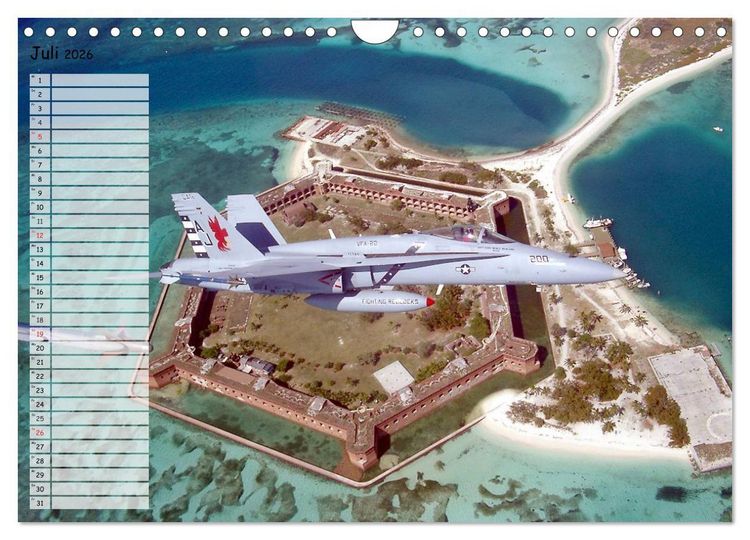 Produktbild: Luftwaffe. Kampfflugzeuge der USA (Wandkalender 2026 DIN A4 quer), CALVENDO Monatskalender