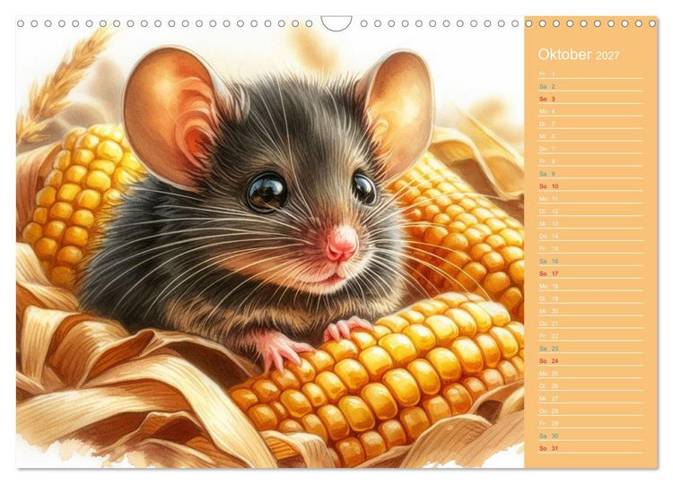 Produktbild: S&uuml;&szlig;e Tierbabys - niedliche Illustrationen (Wandkalender 2027 DIN A3 quer), CALVENDO Monatskalender