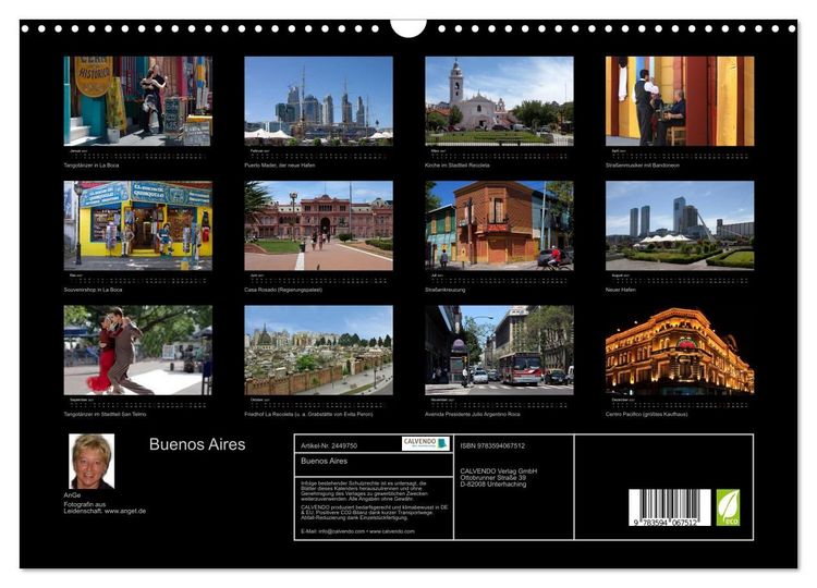 Produktbild: Buenos Aires (Wandkalender 2027 DIN A3 quer), CALVENDO Monatskalender