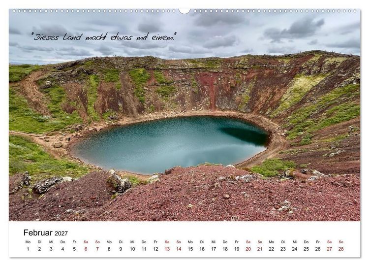 Produktbild: Islandherzen (hochwertiger Premium Wandkalender 2027 DIN A2 quer), Kunstdruck in Hochglanz