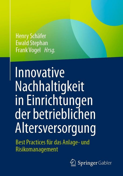 Produktbild: Innovative Nachhaltigkeit in Einrichtungen der betrieblichen Altersversorgung