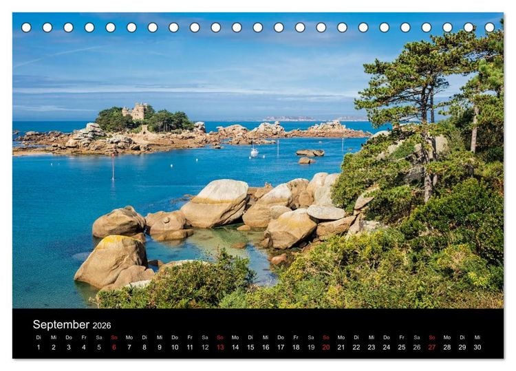 Produktbild: Unterwegs in der Bretagne (Tischkalender 2026 DIN A5 quer), CALVENDO Monatskalender