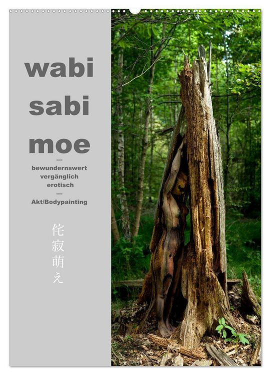 Produktbild: wabi sabi moe &mdash; bewundernswert verg&auml;nglich erotisch &mdash; Akt/Bodypainting (Wandkalender 2026 DIN A2 hoch), CALVENDO Monatskalender