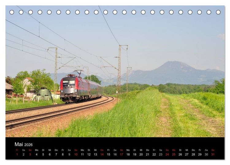 Produktbild: Mit der Bahn durch die Alpen (Tischkalender 2026 DIN A5 quer), CALVENDO Monatskalender