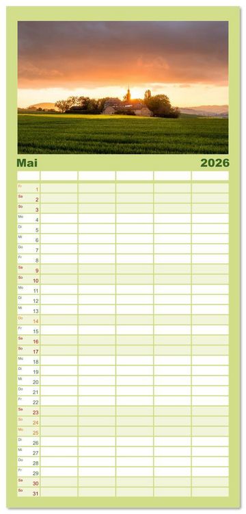 Produktbild: Familienplaner 2026 - Heimat Entdecken - Eifel mit 5 Spalten (Wandkalender, 21 x 45 cm) CALVENDO