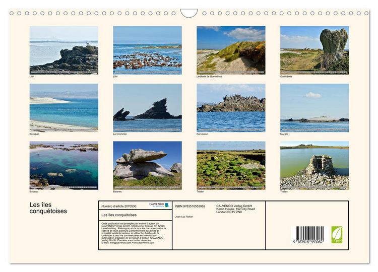 Produktbild: Les &icirc;les conqu&eacute;toises (Calendrier mural 2026 DIN A3 vertical), CALVENDO calendrier mensuel