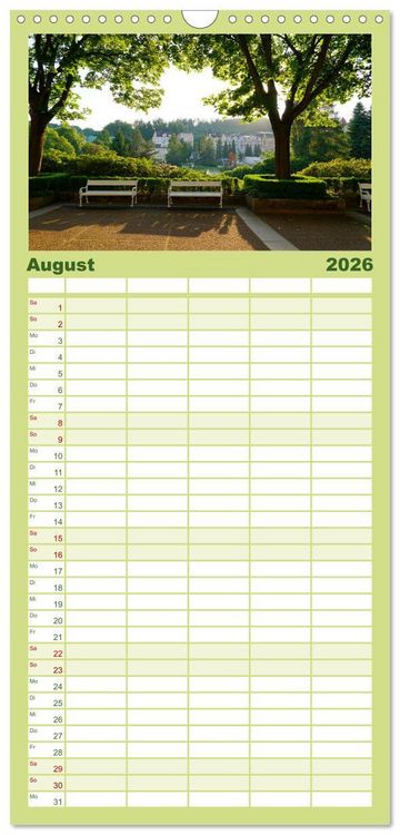 Produktbild: Familienplaner 2026 - Kurort Marienbad mit 5 Spalten (Wandkalender, 21 x 45 cm) CALVENDO