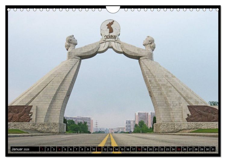 Produktbild: Nordkorea - Die gro&szlig;e Leere (Wandkalender 2026 DIN A4 quer), CALVENDO Monatskalender