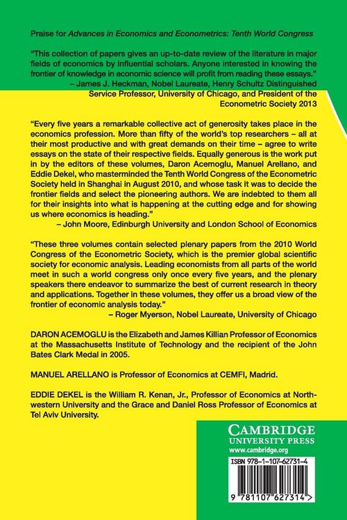 Produktbild: Advances in Economics and Econometrics