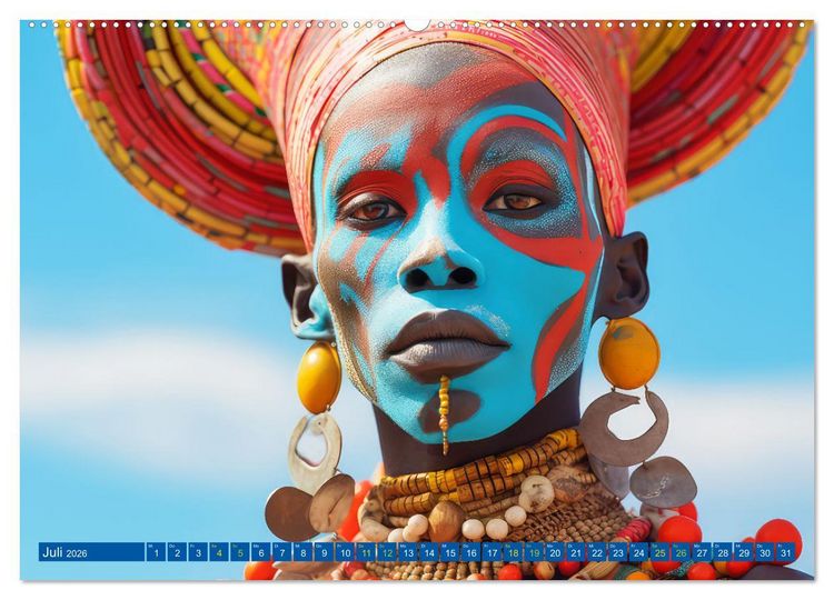 Produktbild: Surrealistische Bilder - Inspiriert von den Massai (Wandkalender 2026 DIN A2 quer), CALVENDO Monatskalender
