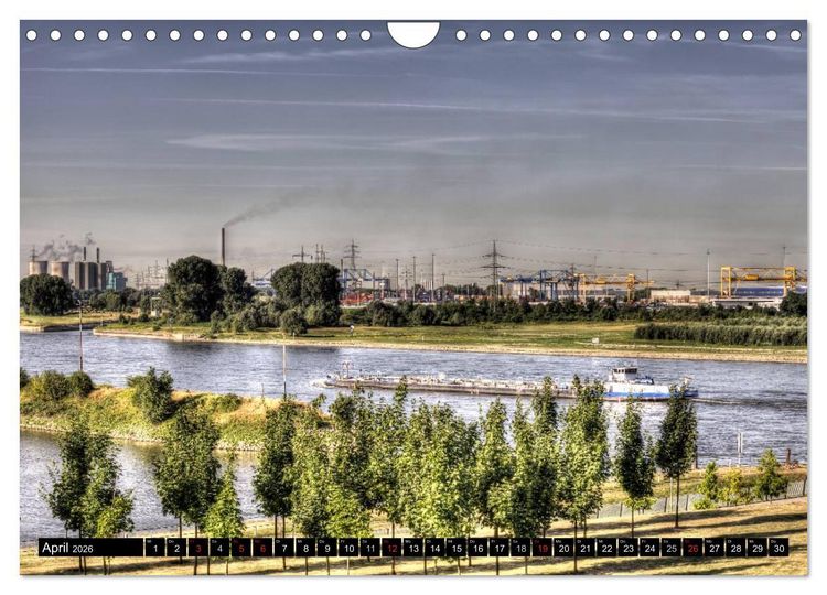 Produktbild: Duisburg am Rhein - R(h)einblicke (Wandkalender 2026 DIN A4 quer), CALVENDO Monatskalender