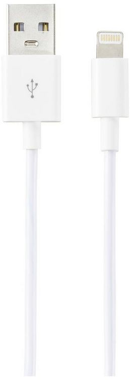 Produktbild: Renkforce USB-Kabel USB 2.0 USB-A Stecker, Apple Lightning Stecker 3.00 m Wei&szlig; (frosted) RF-5724088