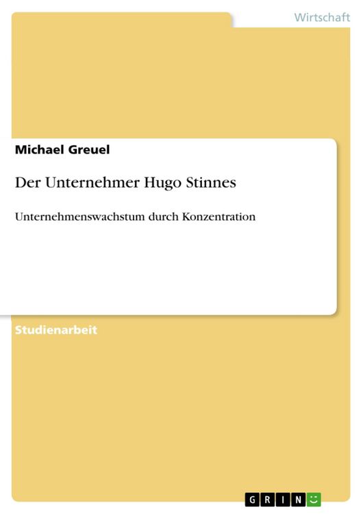 Produktbild: Der Unternehmer Hugo Stinnes