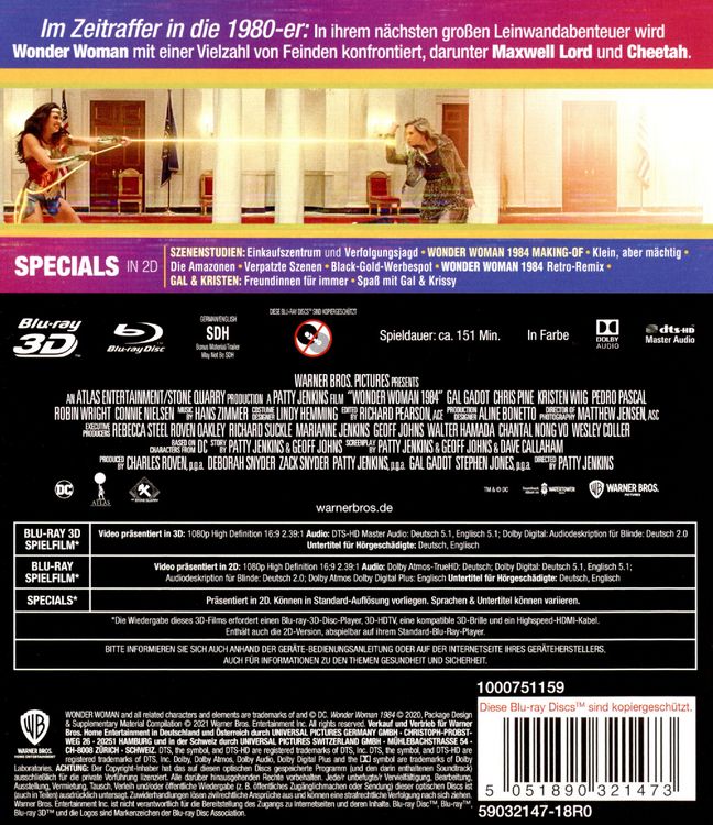 Produktbild: Wonder Woman 1984 (+ Blu-ray 2D)
