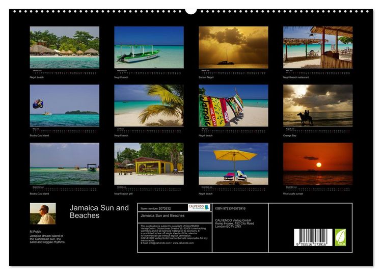 Produktbild: Jamaica Sun and Beaches (High Quality Premium Wall Calendar 2026 DIN A2 landscape),CALVENDO 12 Month Wall Calendar