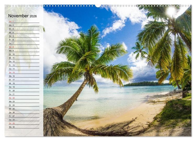Produktbild: S&uuml;dseetr&auml;ume. Paradiese im Pazifik (hochwertiger Premium Wandkalender 2026 DIN A2 quer), Kunstdruck in Hochglanz