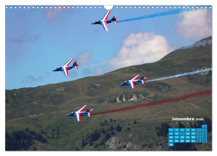 Produktbild: Les ailes fran&ccedil;aises au-dessus des cimes (Calendrier mural 2026 DIN A3 vertical), CALVENDO calendrier mensuel