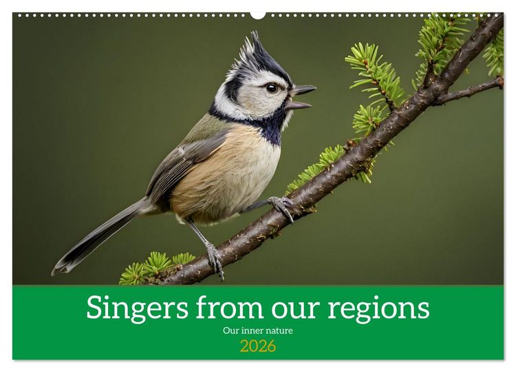 Produktbild: Singers from our regions - Our intimate nature (Wall Calendar 2026 DIN A2 landscape), CALVENDO 12 Month Wall Calendar