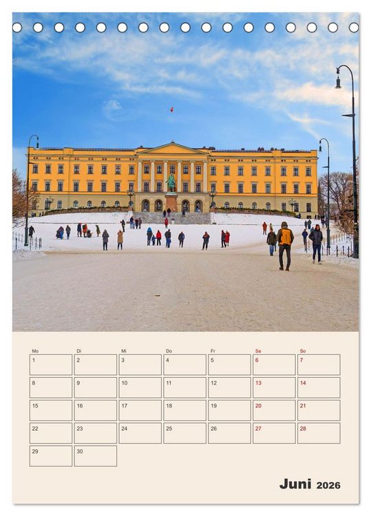Produktbild: Winterliches Oslo - Terminplaner (Tischkalender 2026 DIN A5 hoch), CALVENDO Monatskalender