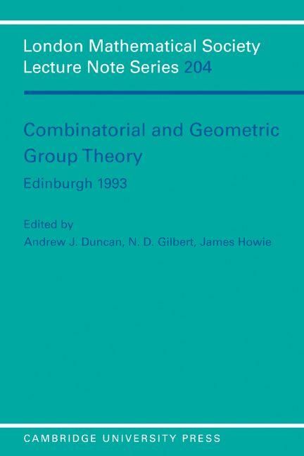 Produktbild: Combinatorial and Geometric Group Theory, Edinburgh 1993