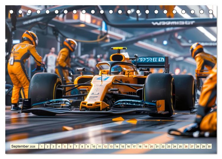Produktbild: Boxenstopp - eingespieltes Team (Tischkalender 2026 DIN A5 quer), CALVENDO Monatskalender