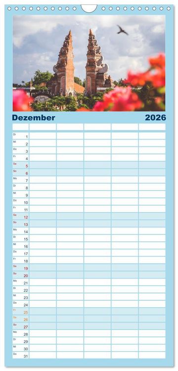Produktbild: Familienplaner 2026 - Indonesien - Ein atemberaubender Inselstaat. mit 5 Spalten (Wandkalender, 21 x 45 cm) CALVENDO