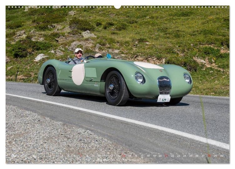 Produktbild: Classic Cars auf Passstrassen 2026 (hochwertiger Premium Wandkalender 2026 DIN A2 quer), Kunstdruck in Hochglanz