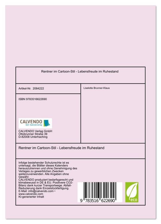Produktbild: Rentner im Cartoon-Stil - Lebensfreude im Ruhestand (Tischkalender 2026 DIN A5 hoch), CALVENDO Monatskalender