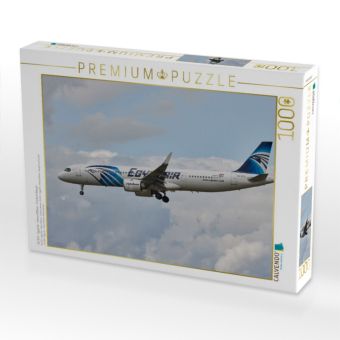 Produktbild: CALVENDO Puzzle SU-GFU - Egypt Air - Airbus A321neo - Frankfurt Airport | 1000 Teile Lege-Gr&ouml;&szlig;e 64x48cm Foto-Puzzle f&uuml;r gl&uuml;ckliche Stunden